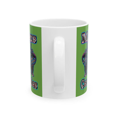 em cee squared - White Mug (green)