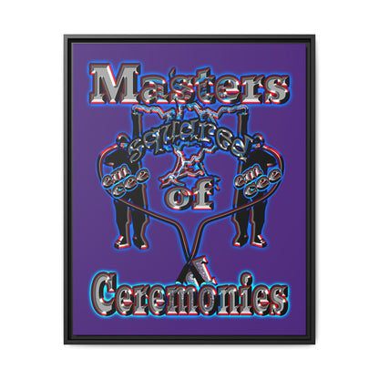 em cee squared - framed canvas art (purple)