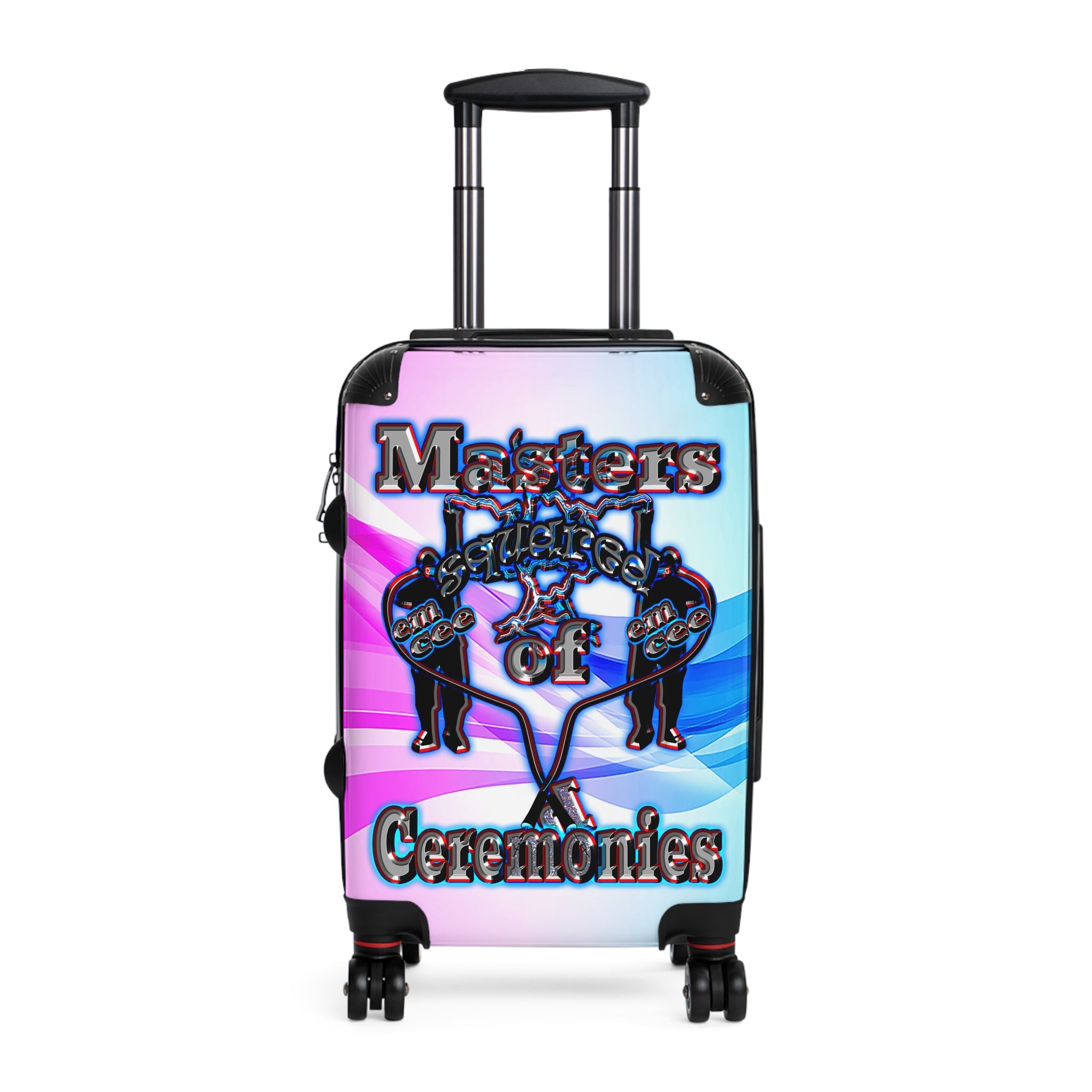 em cee squared - Suitcase (light blue-pink wave)