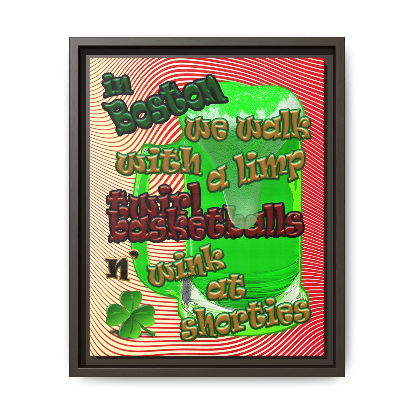 celtics logo - framed canvas art (yellow-orange wave)