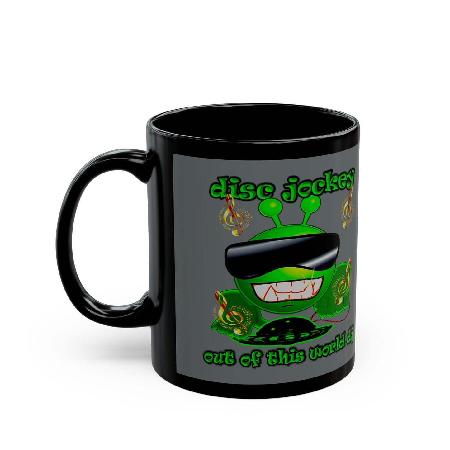 disc jockey - Black Mug (dark grey)