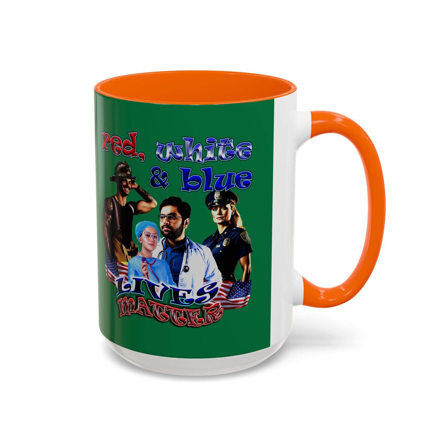 rw&b lives matter - Accent Mug (dark green)