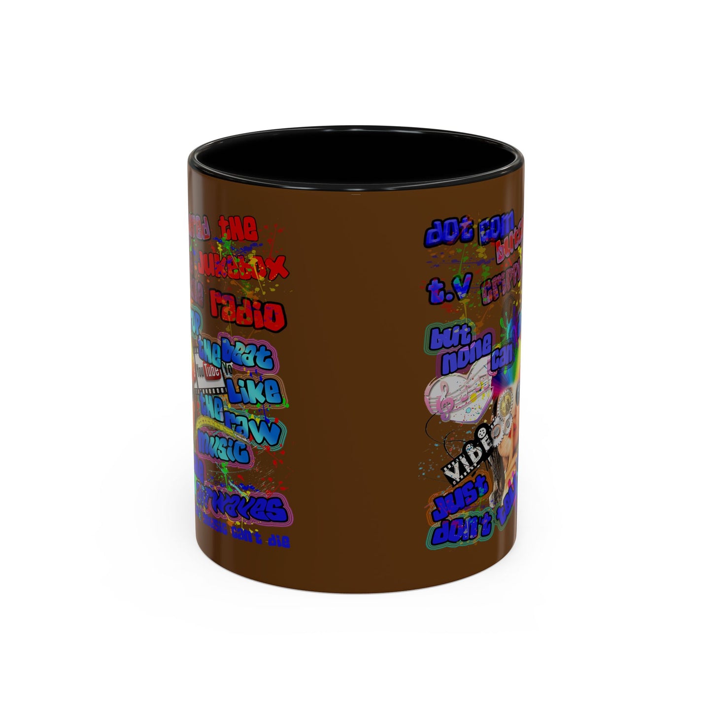 drop the beat - Accent Mug (brown)