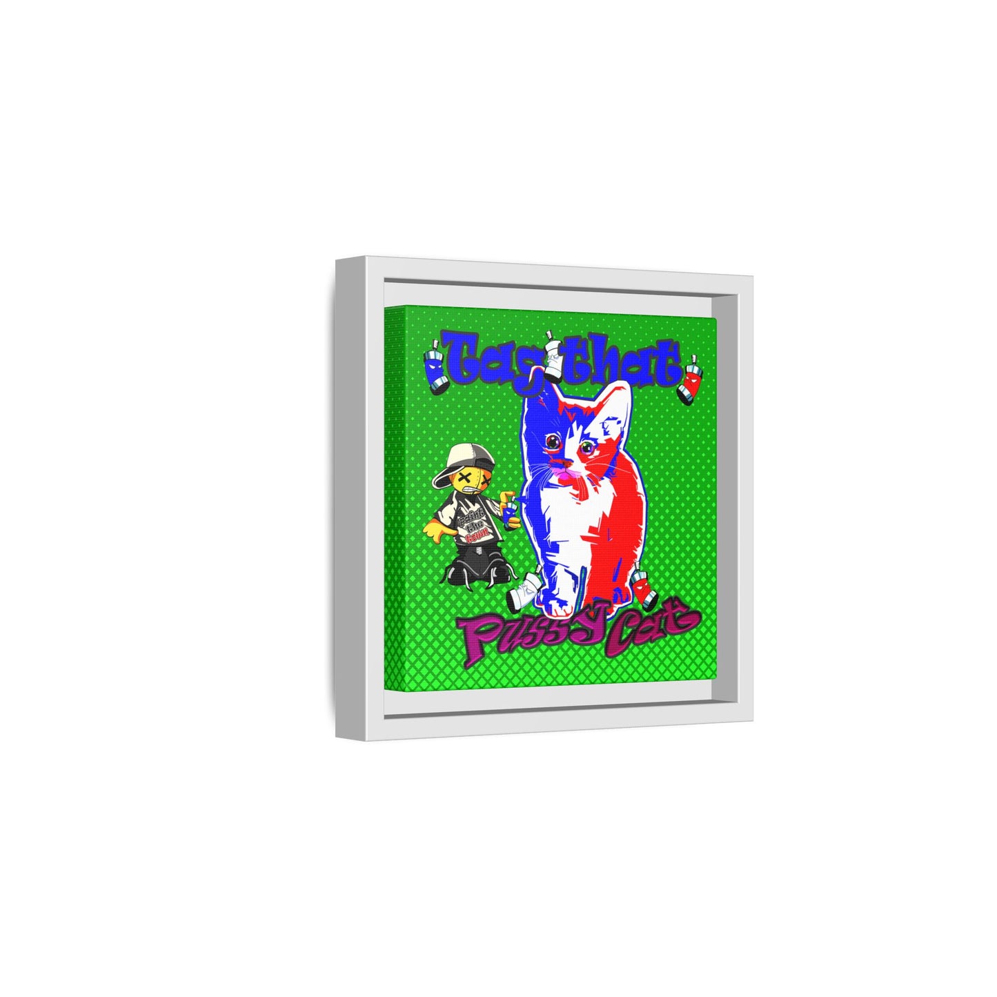 tag that - framed canvas art (logo green)