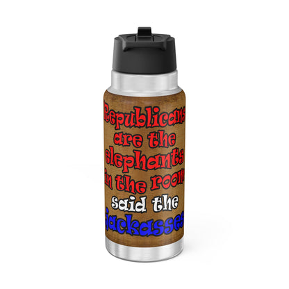 donkeys and elephants - Gator Tumbler, 32oz  (brown papyrus)