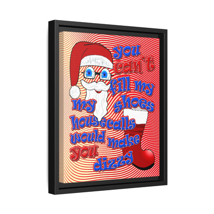 santa's shoes - framed canvas art (yellow-orange wave)