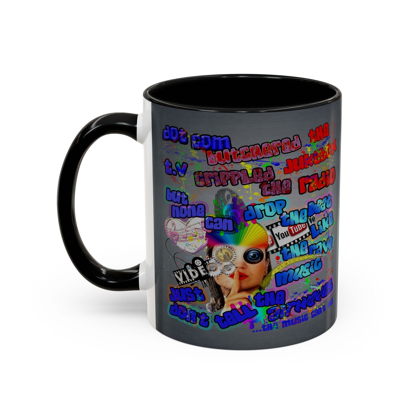 drop the beat - Accent Mug (grey-light grey)