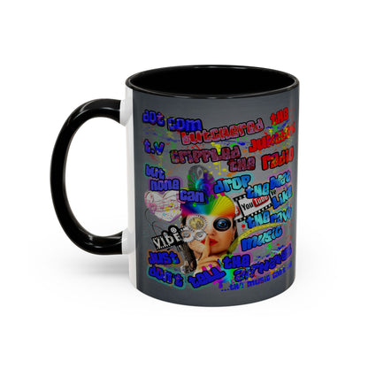 drop the beat - Accent Mug (grey-light grey)