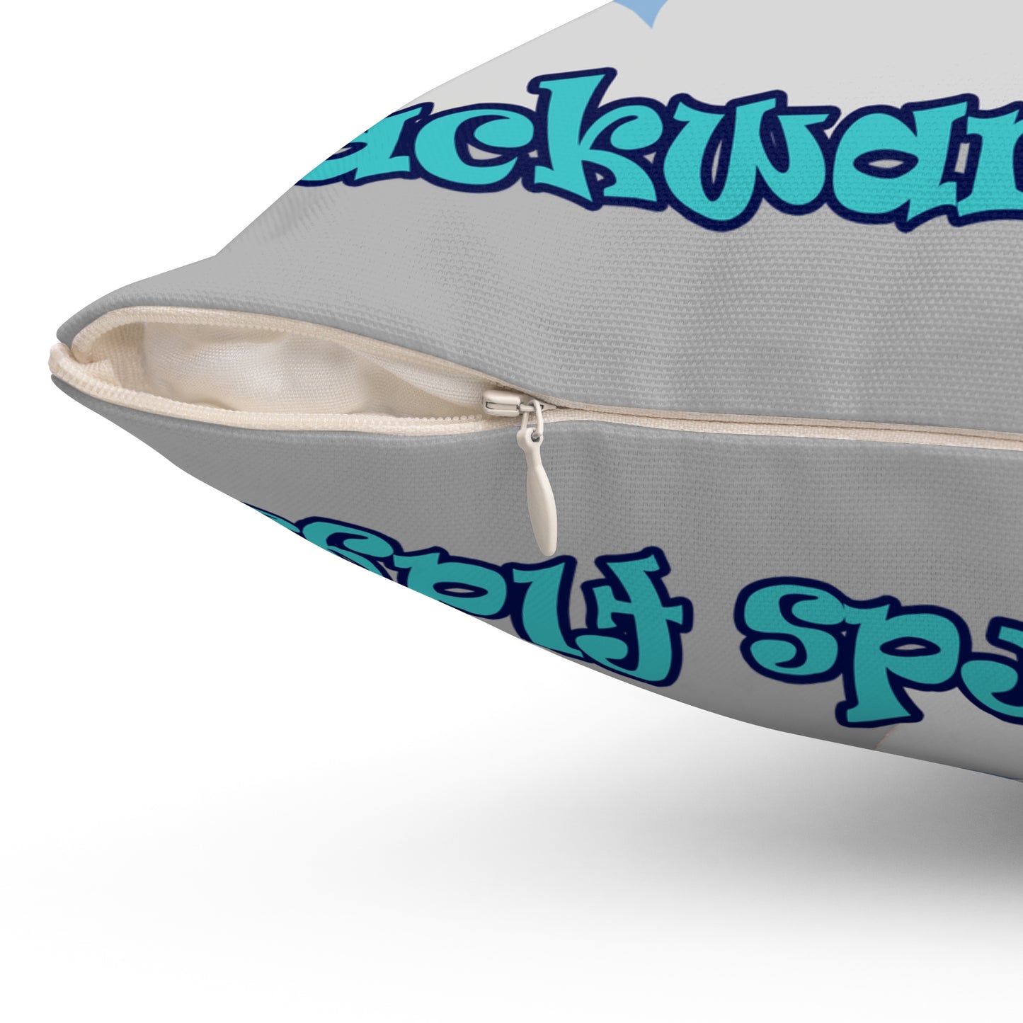 shoot for the stars - Spun Polyester Square Pillow - (light grey)