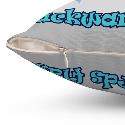 shoot for the stars - Spun Polyester Square Pillow - (light grey)