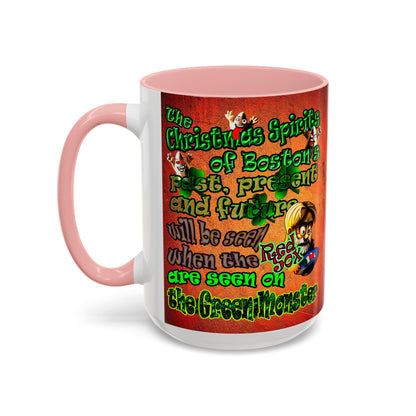 christmas spirits of boston - Accent Mug (burnt orange)