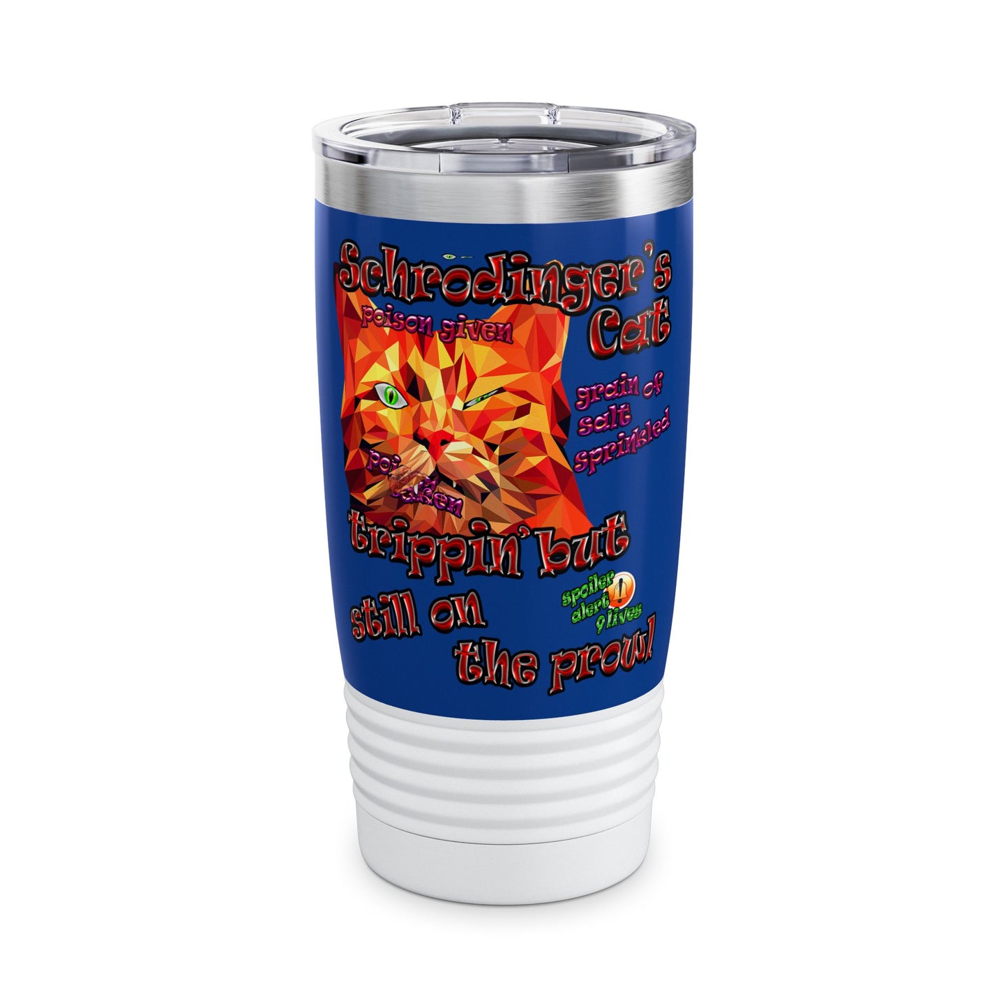 schrodinger's cat - Ringneck Tumbler, 20oz (dark blue)