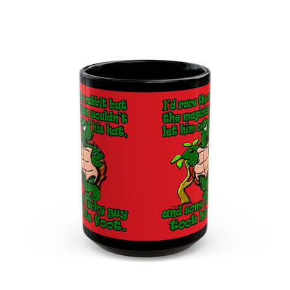 turtle race - Black Mug (red)
