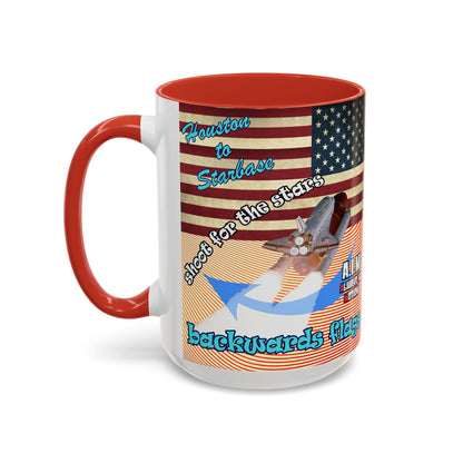 shoot for the stars - Accent Mug (yellow-orange wave)