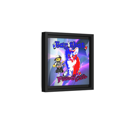 tag that - framed canvas art (grey-pink wave)