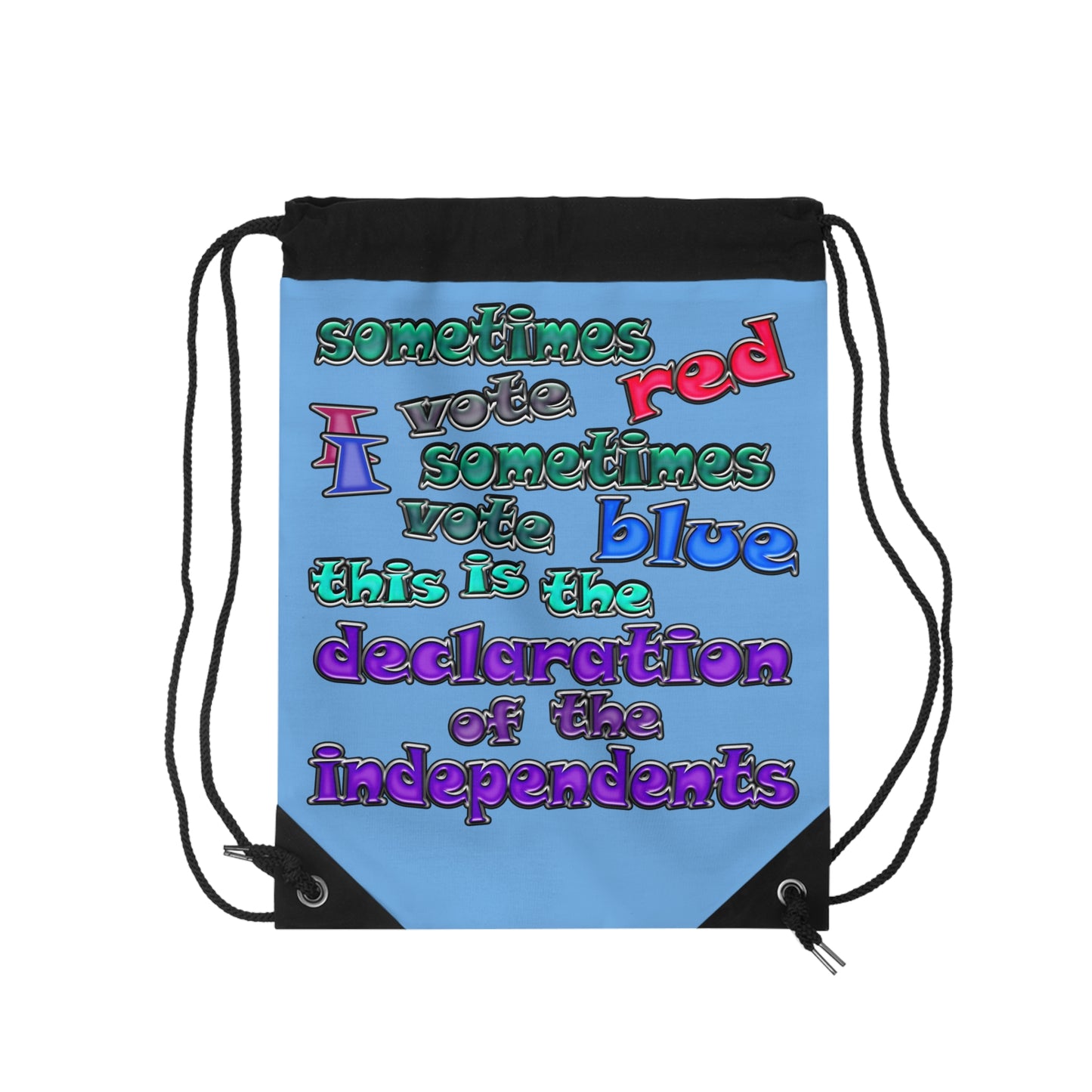 declaration of the independents - Drawstring Bag (light blue)