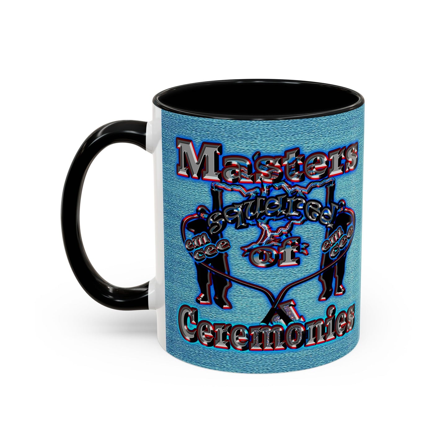 em cee squared - Accent Mug (faded dark blue)