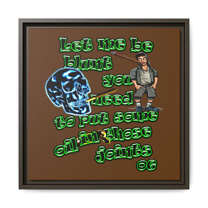 og - framed canvas art (brown)