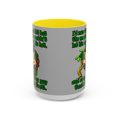 turtle race - Accent Mug (light grey)