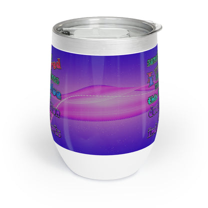declaration of the independents - Chill Wine Tumbler (purple-pink wave)