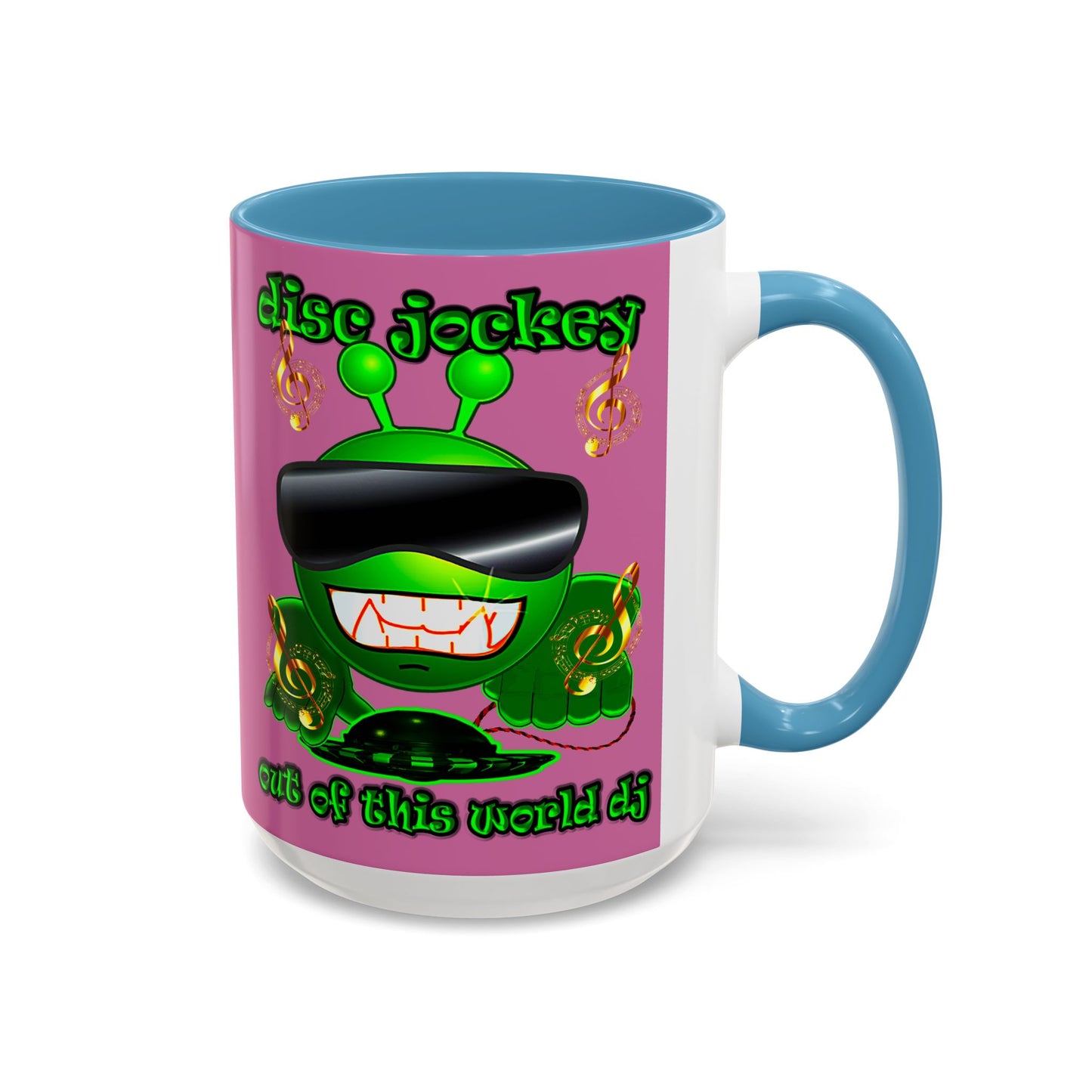 disc jockey - Accent Mug (light pink)