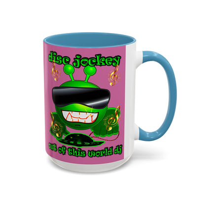 disc jockey - Accent Mug (light pink)
