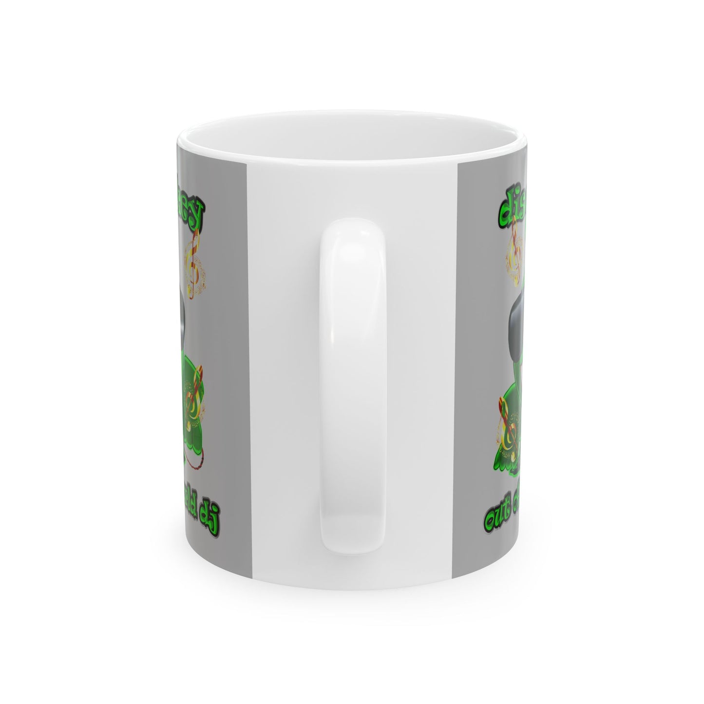 disc jockey - White Mug (light grey)