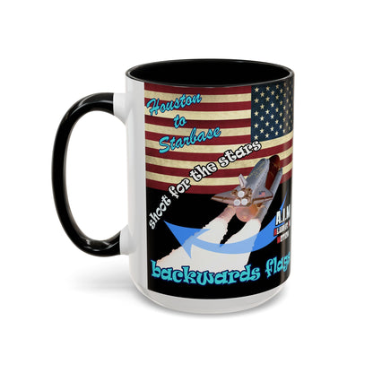 shoot for the stars - Accent Mug (black)