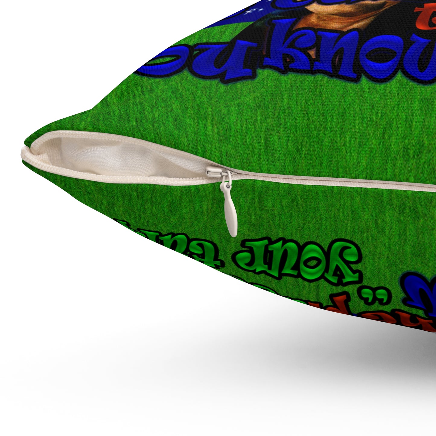 high noon - Spun Polyester Square Pillow - ('snoops' background)