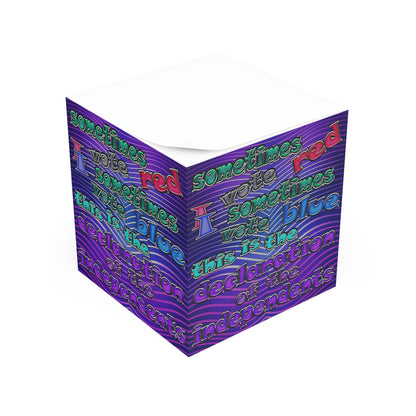 declaration of the independents - note cube (purple wave)