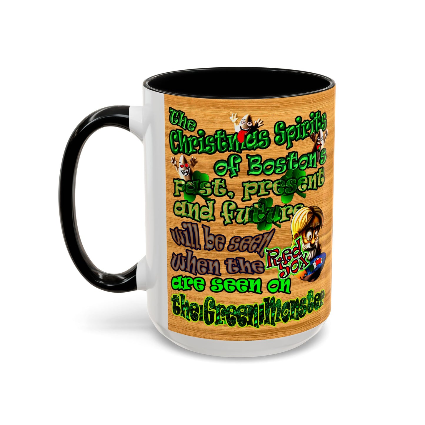 christmas spirits of boston - Accent Mug (butterscotch wood finish)