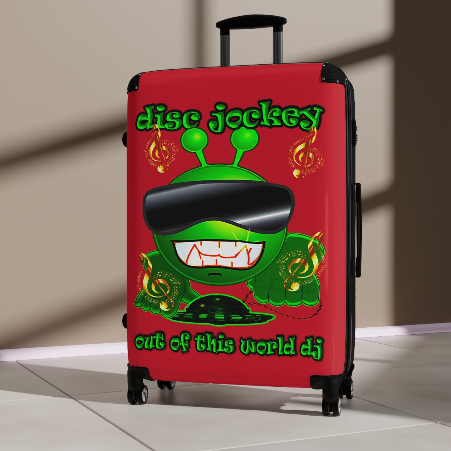 disc jockey - Suitcase (dark red)