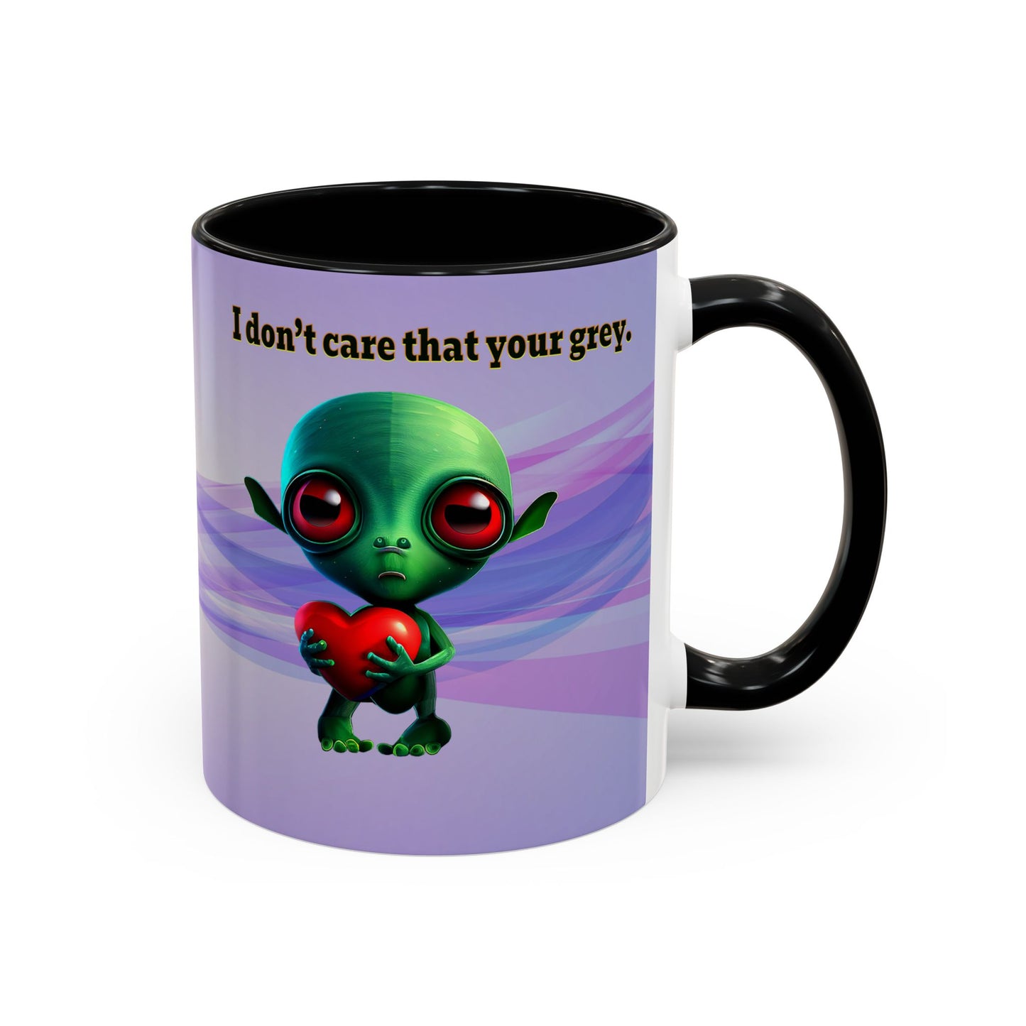 I don't care that your grey - Accent Mug (light blue-pink wave)