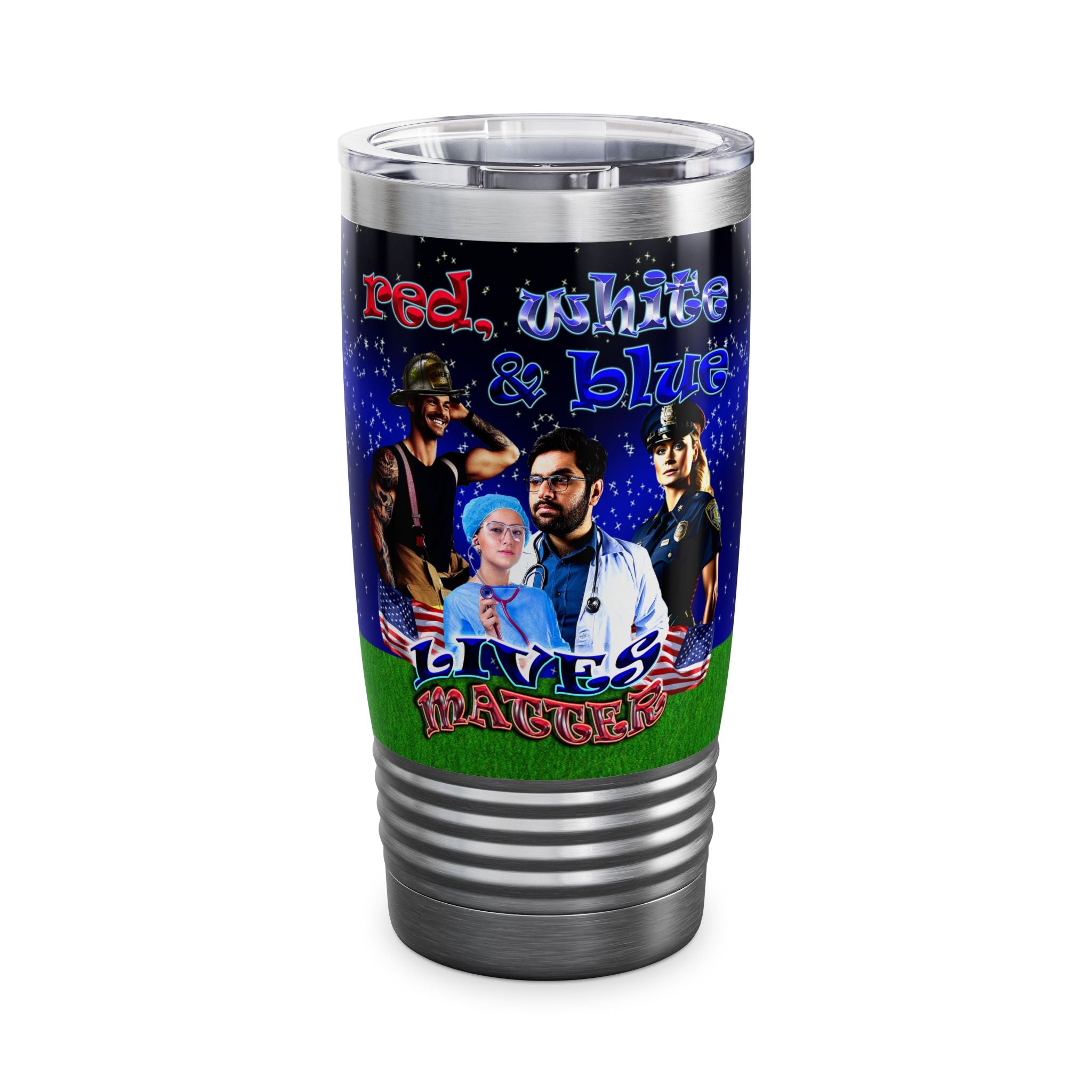 rw&b lives matter - Ringneck Tumbler, 20oz ('snoops' background)