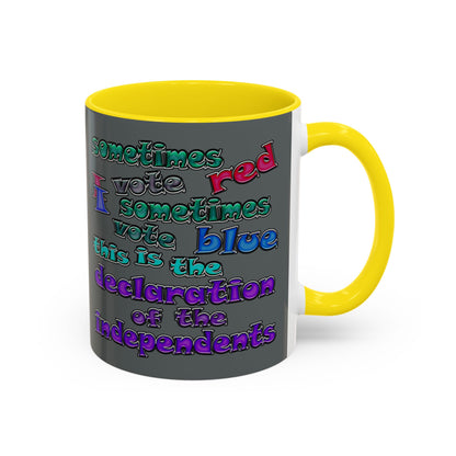 declaration of the independents - Accent Mug (dark grey)