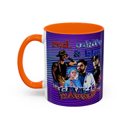rw&b lives matter - Accent Mug (purple wave)