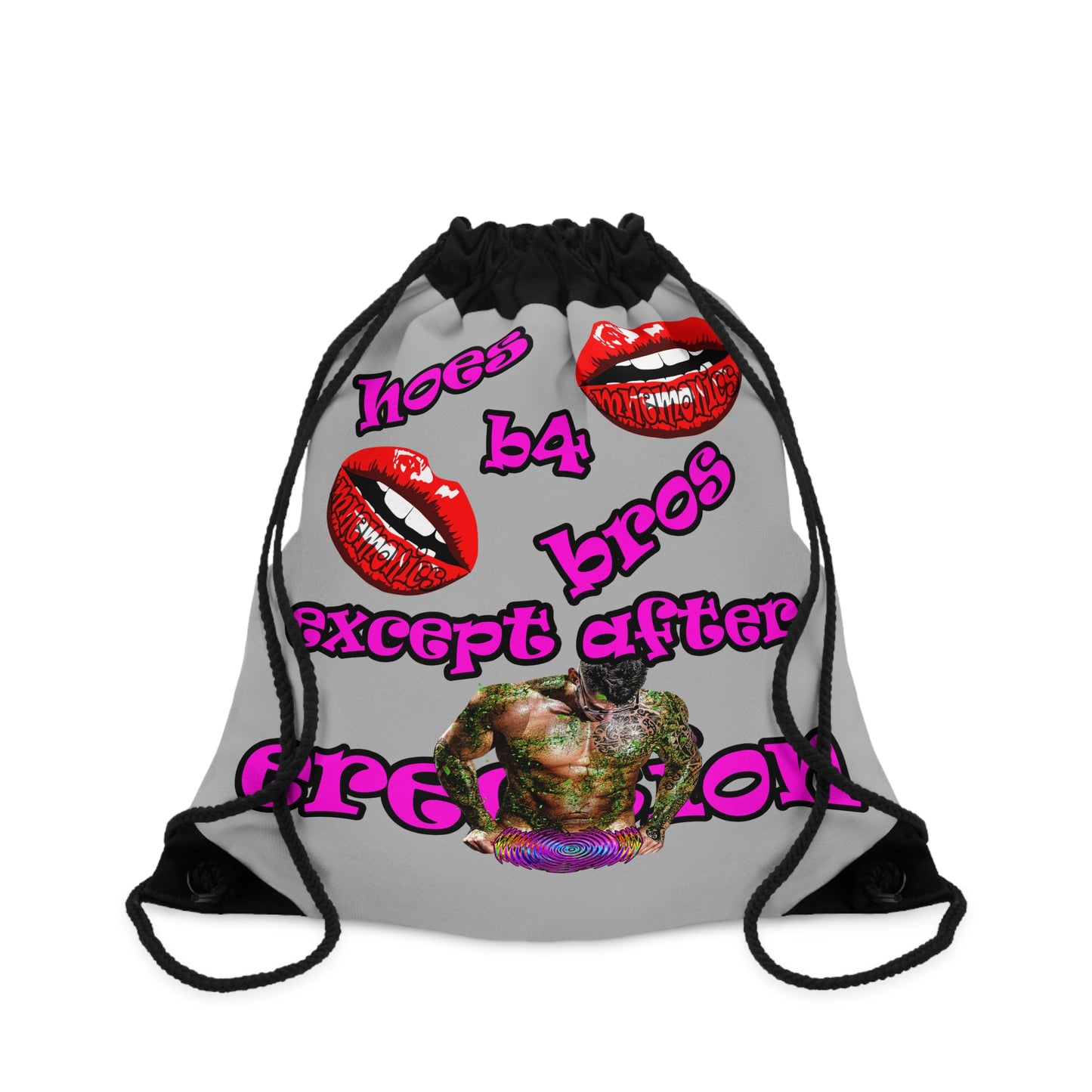 hoes b4 bros - Drawstring Bag (light grey)