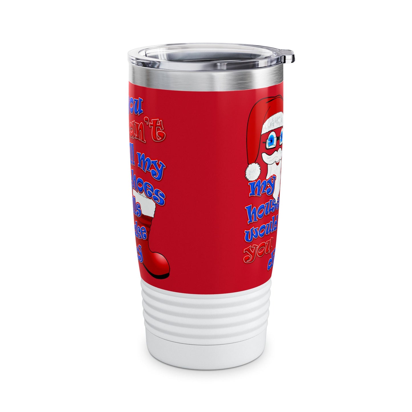 santa's shoes - Ringneck Tumbler, 20oz (dark red)
