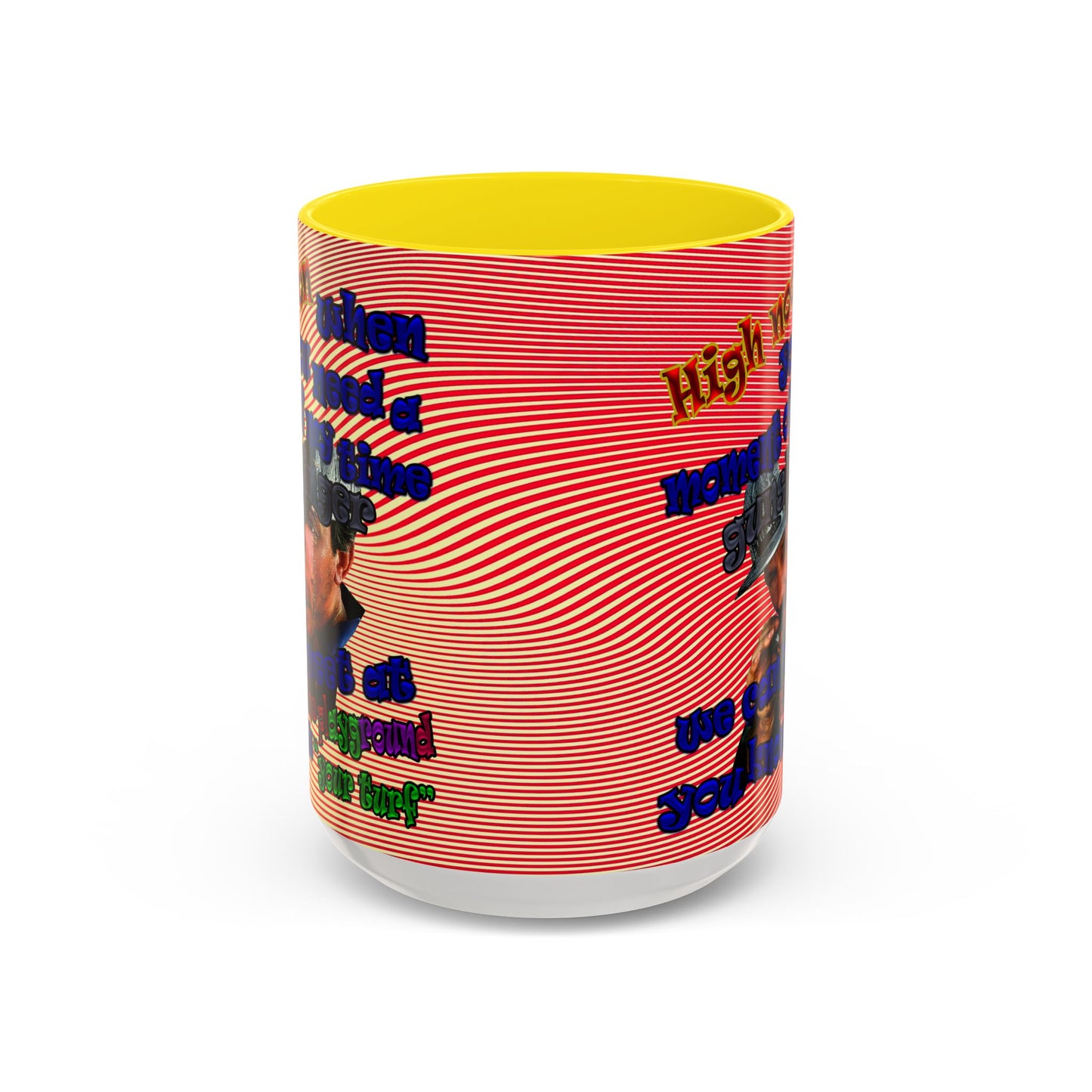 high noon - Accent Mug (yellow-orange wave)