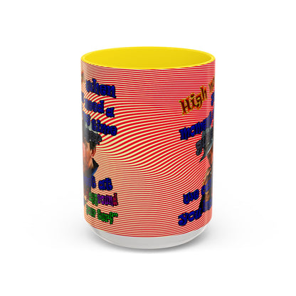 high noon - Accent Mug (yellow-orange wave)