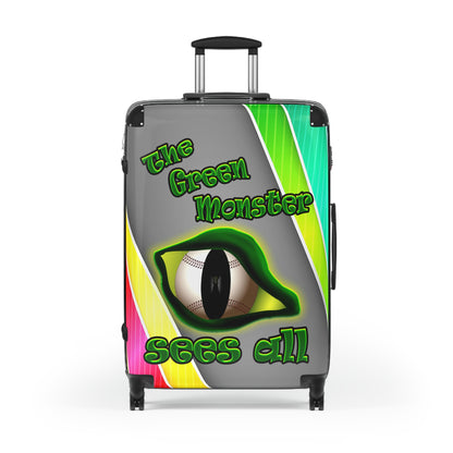 green monster - Suitcase (rainbow split)