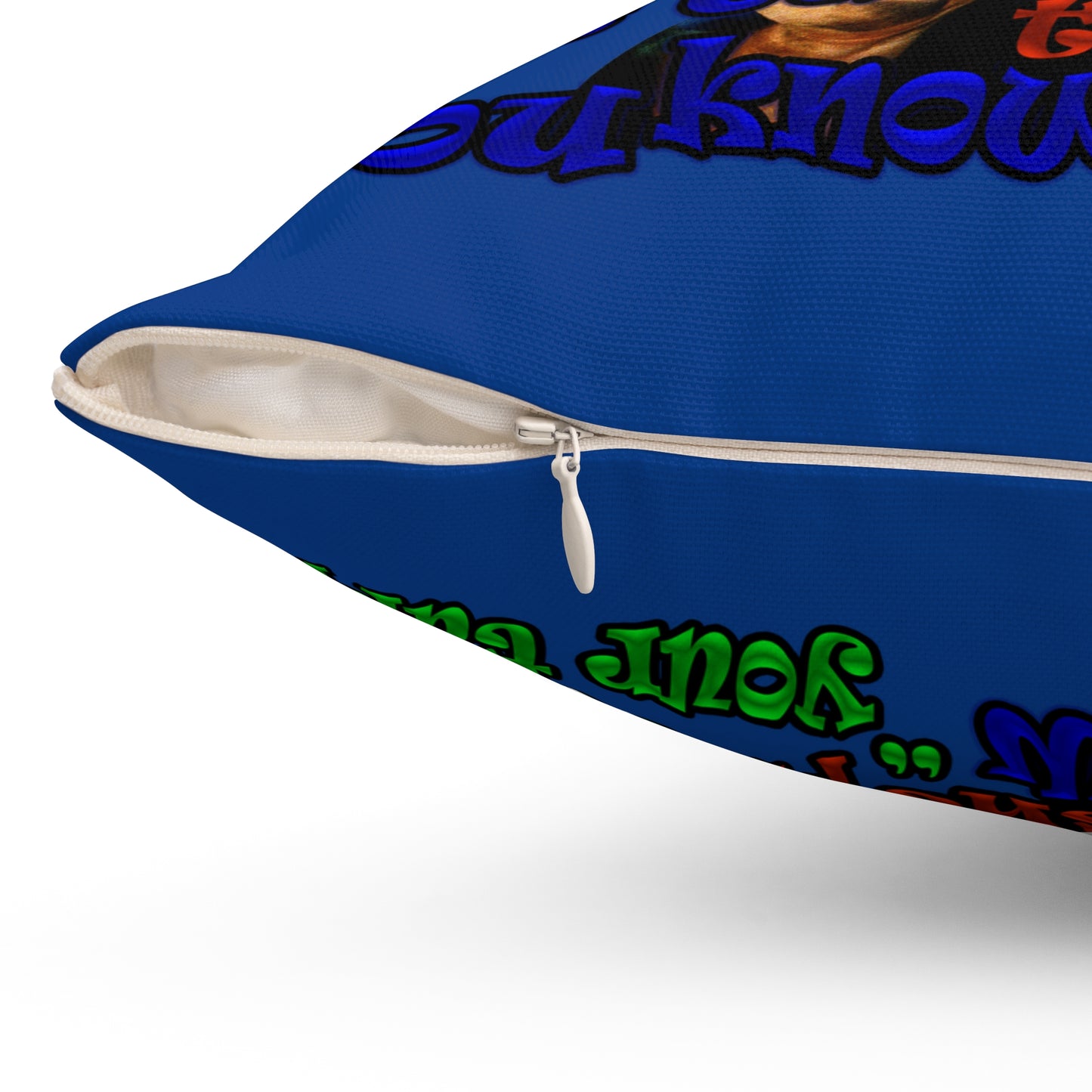 high noon - Spun Polyester Square Pillow - (dark blue)