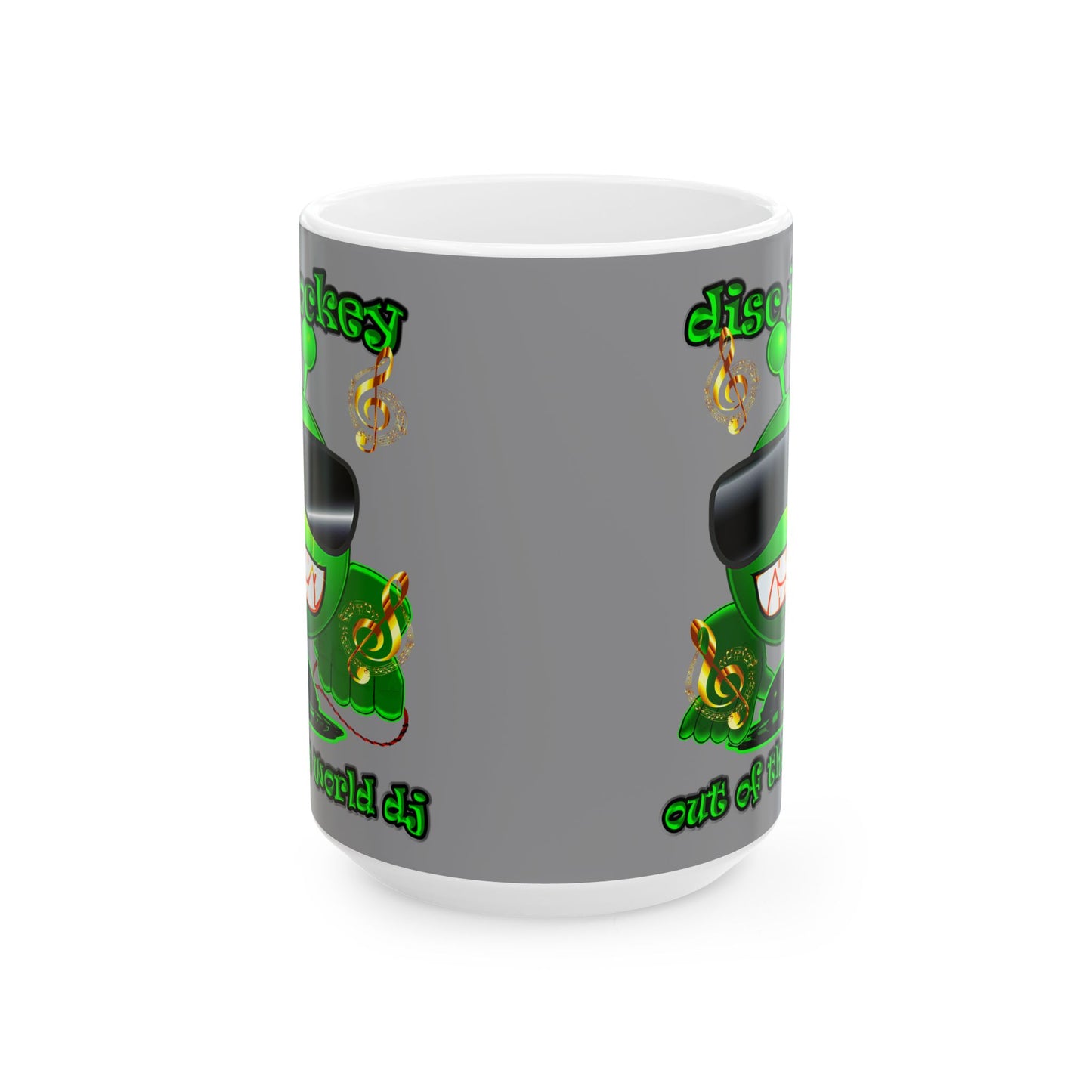 disc jockey - White Mug (grey)