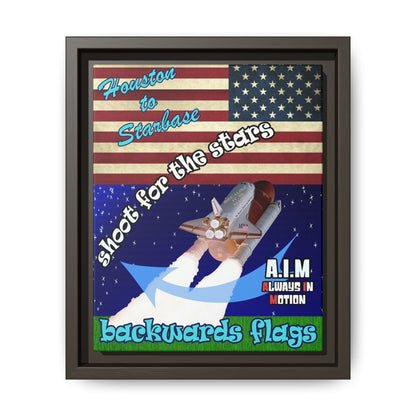 shoot for the stars - framed canvas art ('snoops' background)