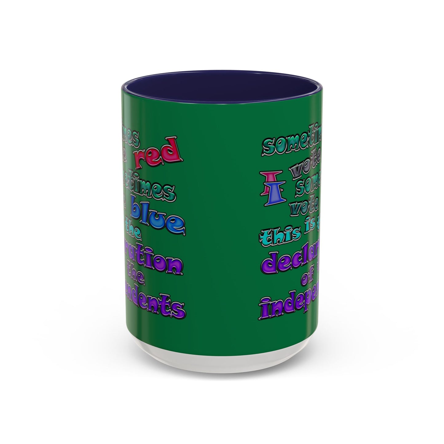 declaration of the independents - Accent Mug (dark green)