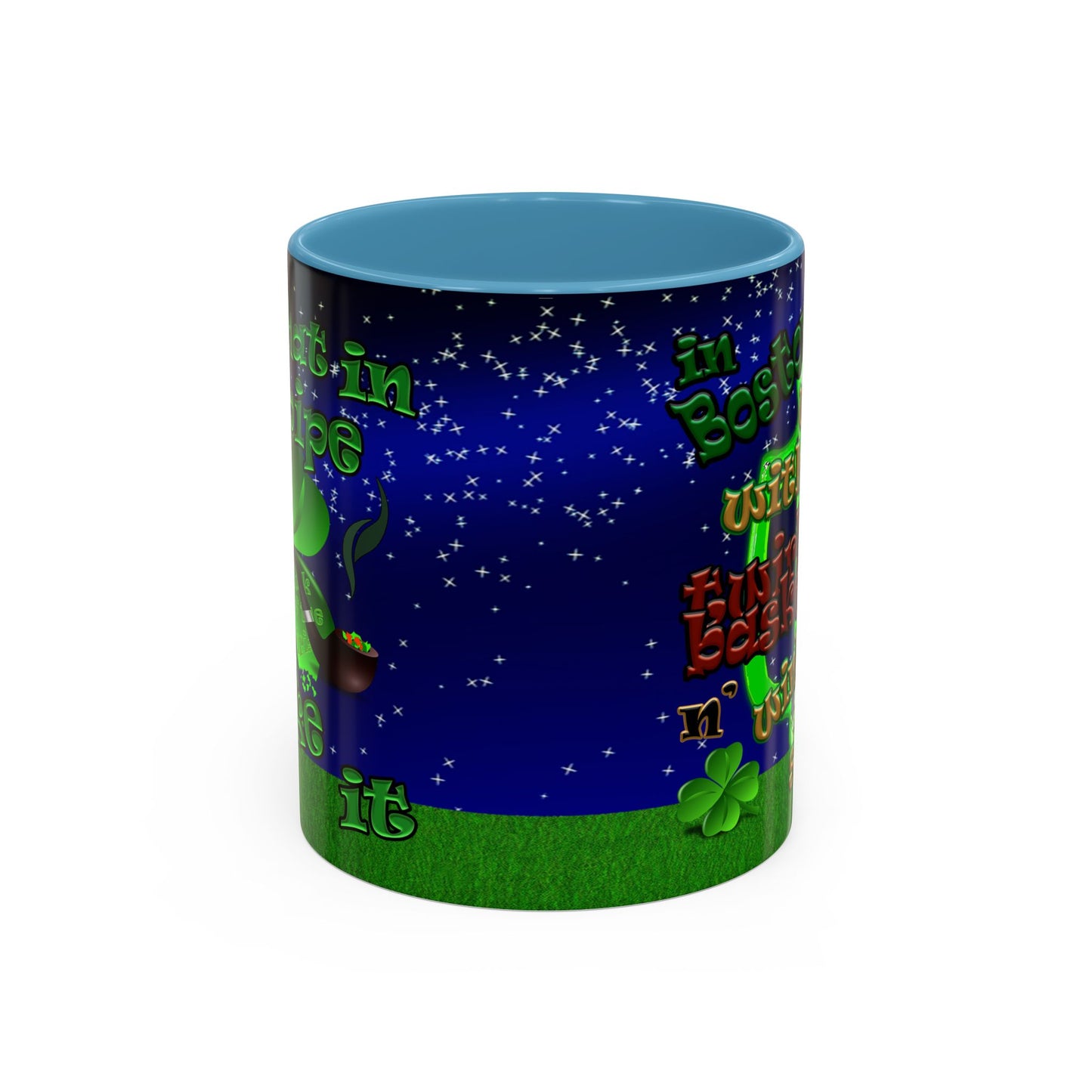 celtics logo - Accent Mug ('snoops' background)