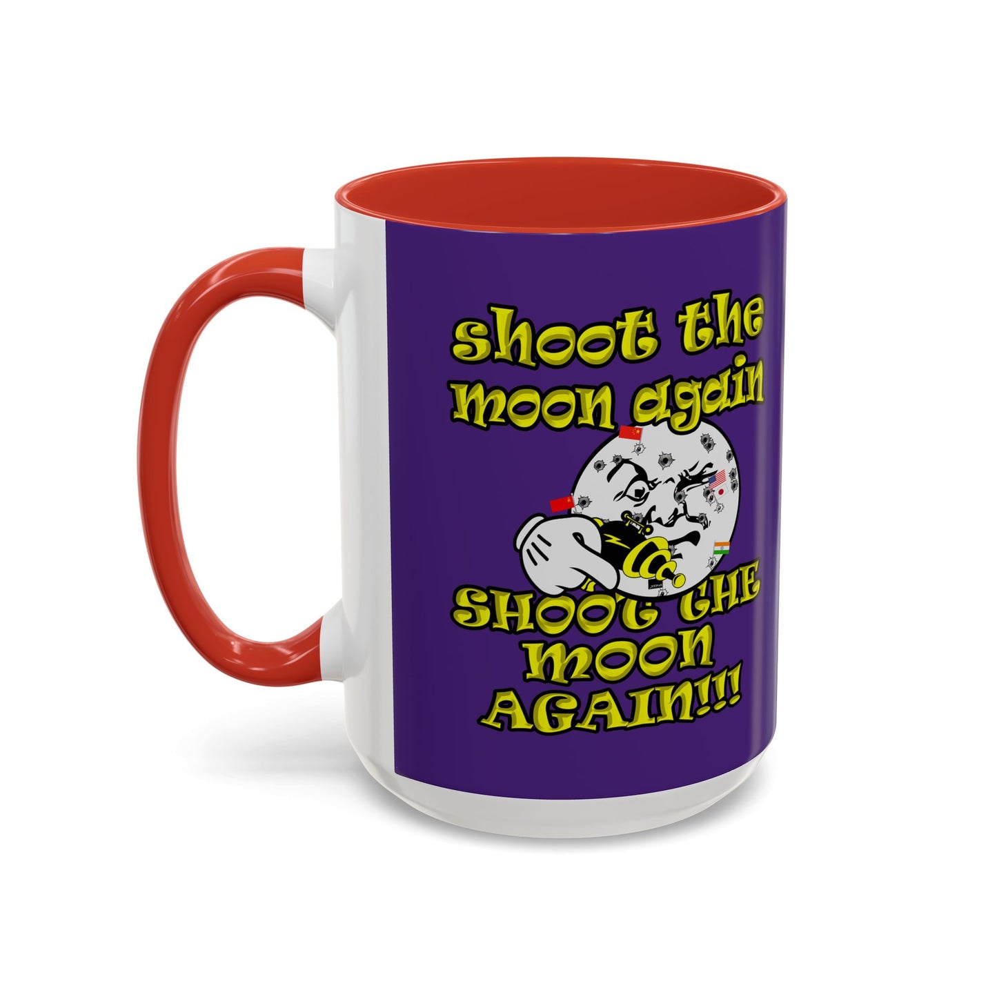 shoot the moon again - Accent Mug (purple)