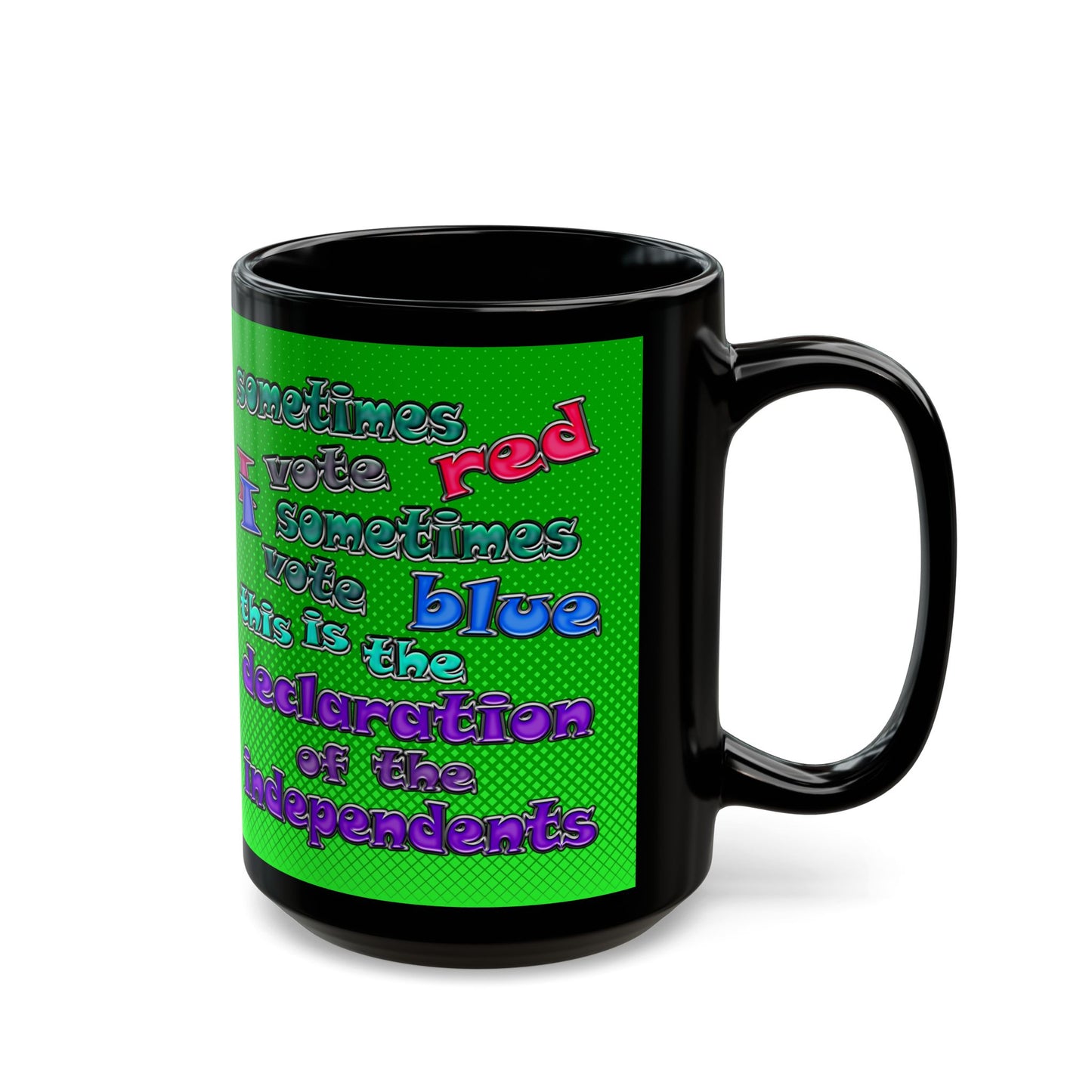 declaration of the independents - Black Mug (logo green)