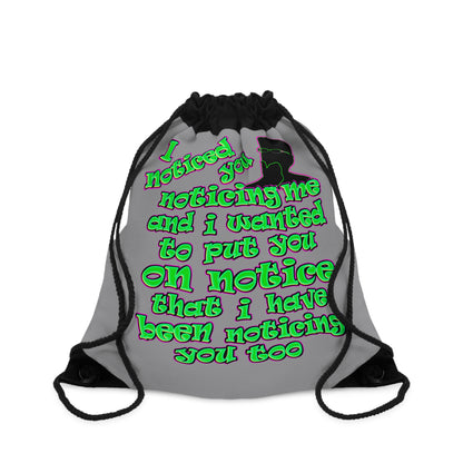 noticed you noticing - Drawstring Bag (grey)