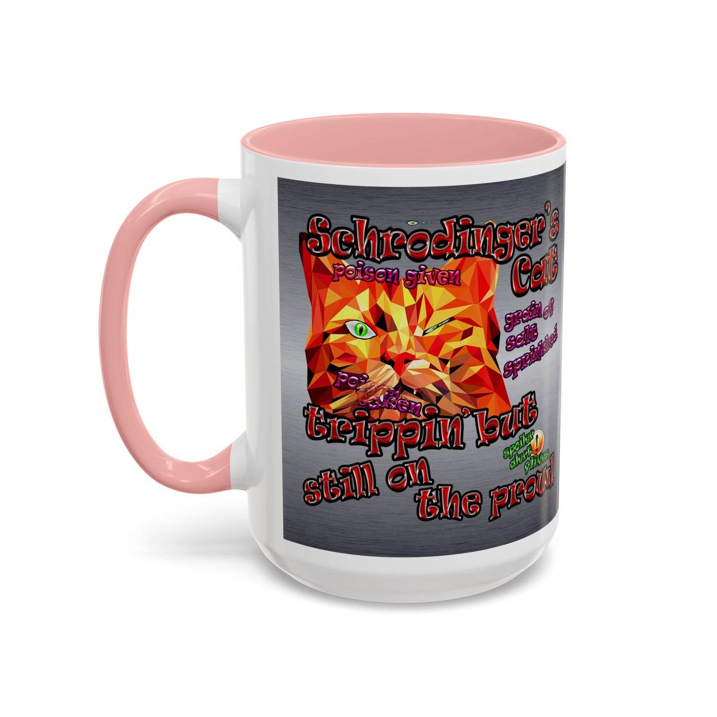 schrodinger's cat - Accent Mug (brushed nickel)